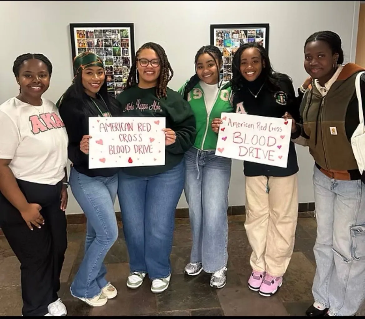NPHC members at an American Red Cross blood drive